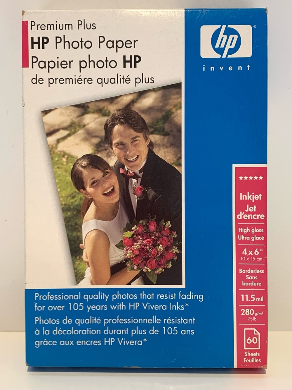 HP Premium Plus Photo Paper 4 X 6 High Gloss Photo Paper 60 Sheets NEW Q2502A